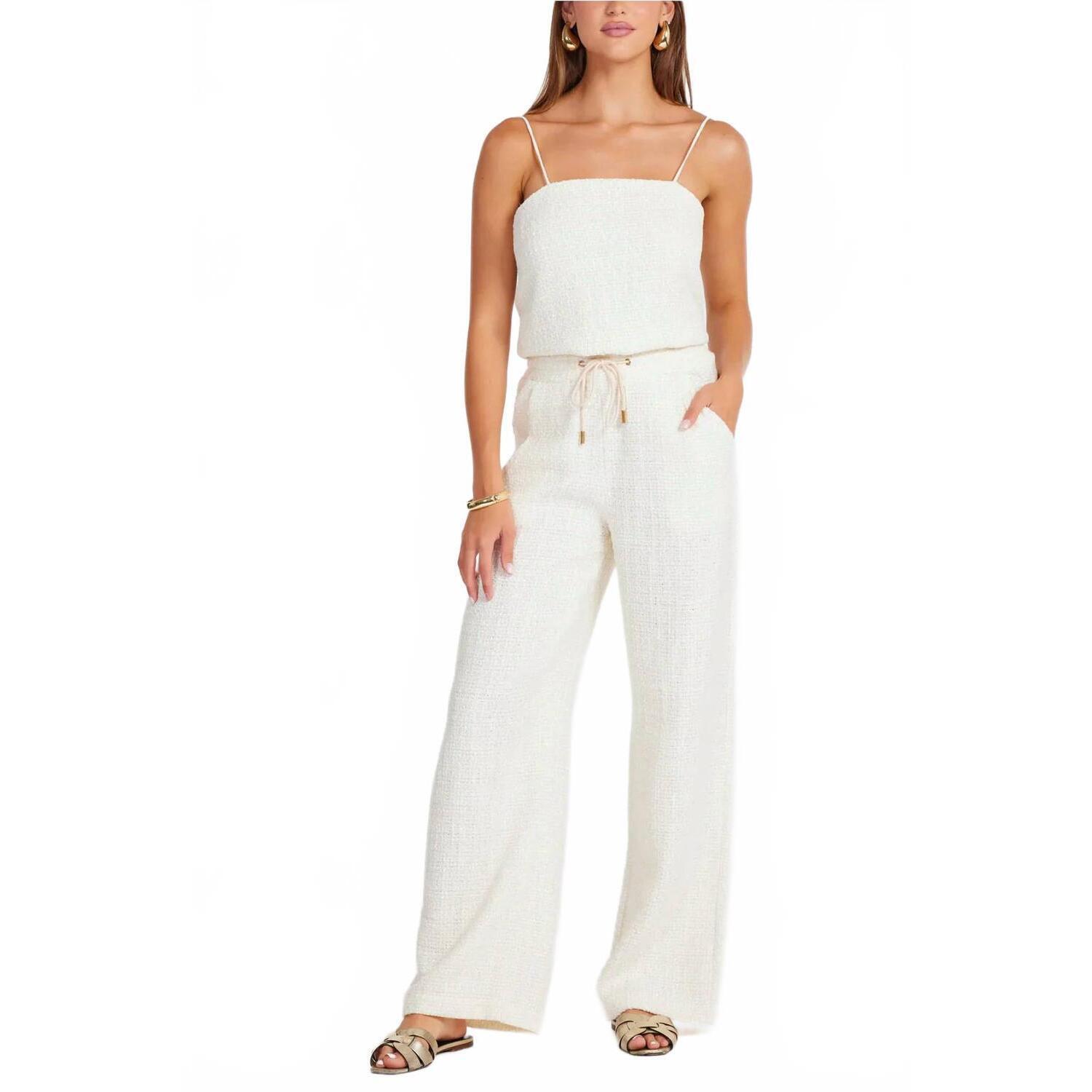 New Bishop + Young Jordan Drawstring Pants In Ivory